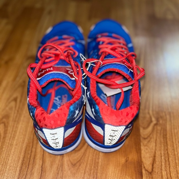 Newton TAPS Gatlin Brothers Special Edition Patriotic Running Shoes M12.5 - Picture 2 of 10